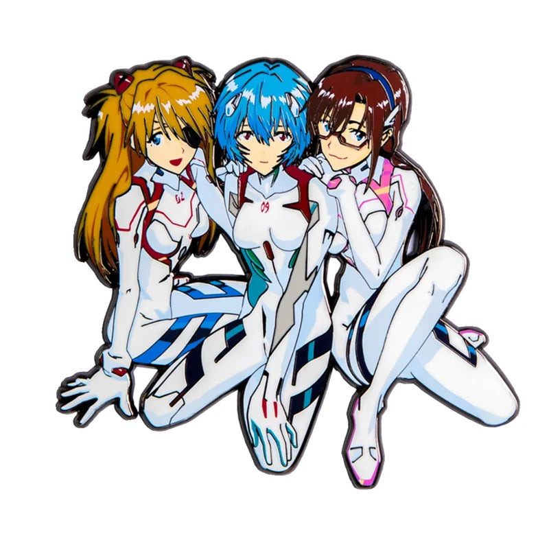 Asuka,Rei,Mari Brooches-getintheeva