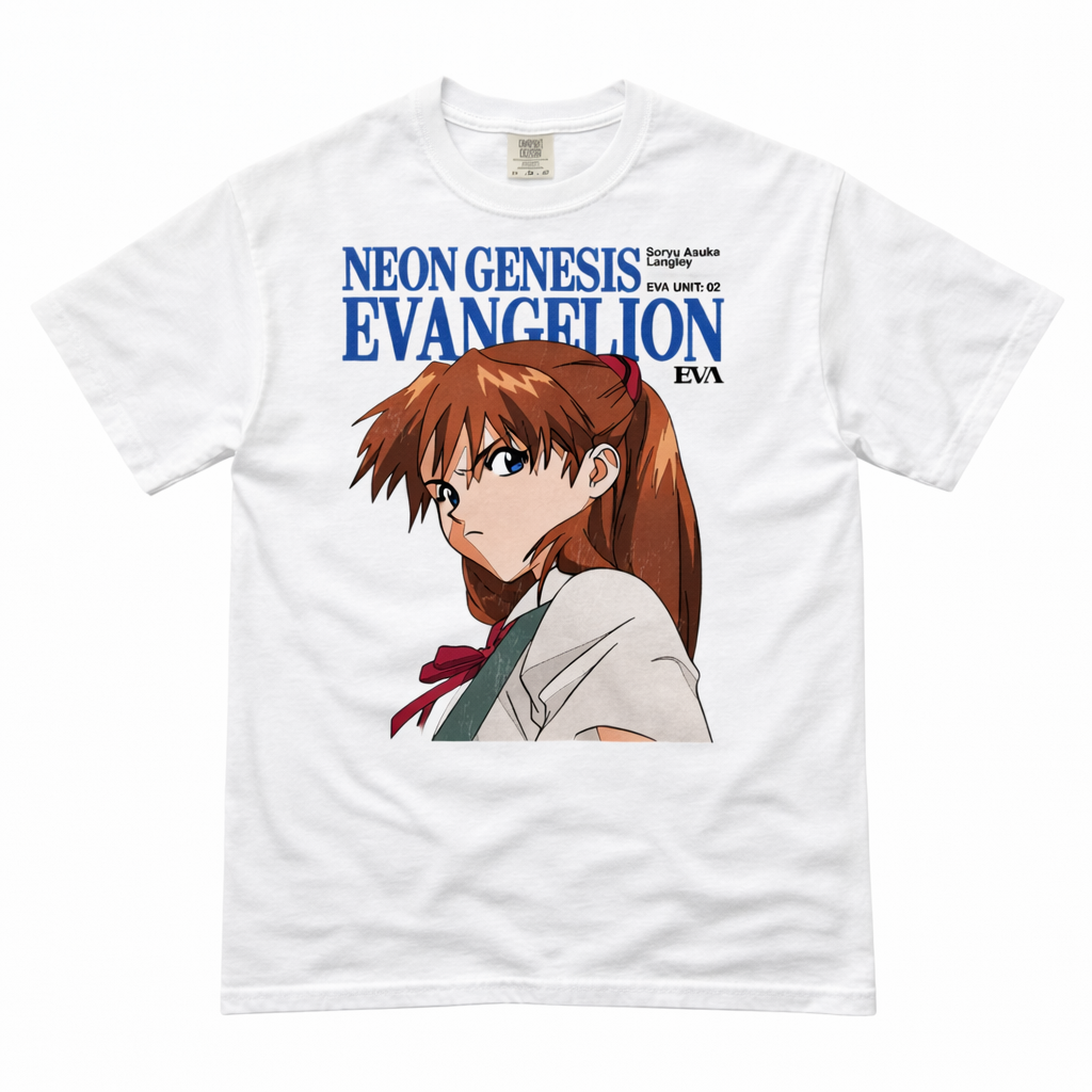 G.I.E:I Soryu Asuka Langley T-shirt(white)-getintheeva